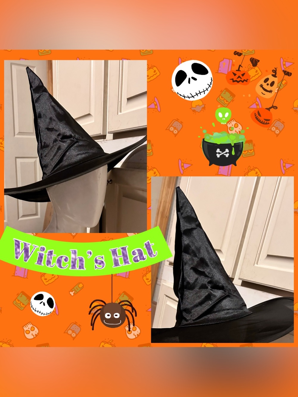 Classic Black Witch Hat - Party Costume Accessory